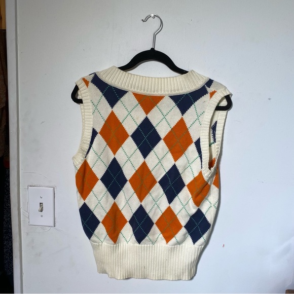 Vintage Tommy Hilfiger Sweater Vest Diamond Pattern Large - Picture 3 of 4